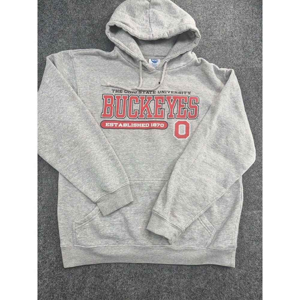 Ohio State Buckeyes Hoodie Mens M Gray Pullover NCAA